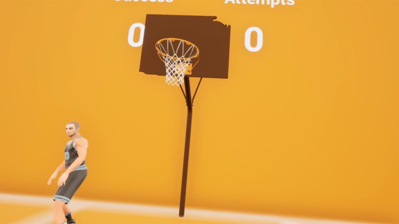 VR basketball shooting practice screenshot 2