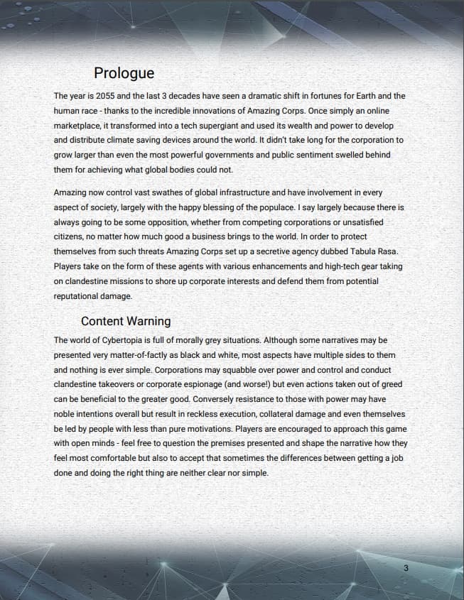 Cybertopia TTRPG - Rulebook screenshot 4
