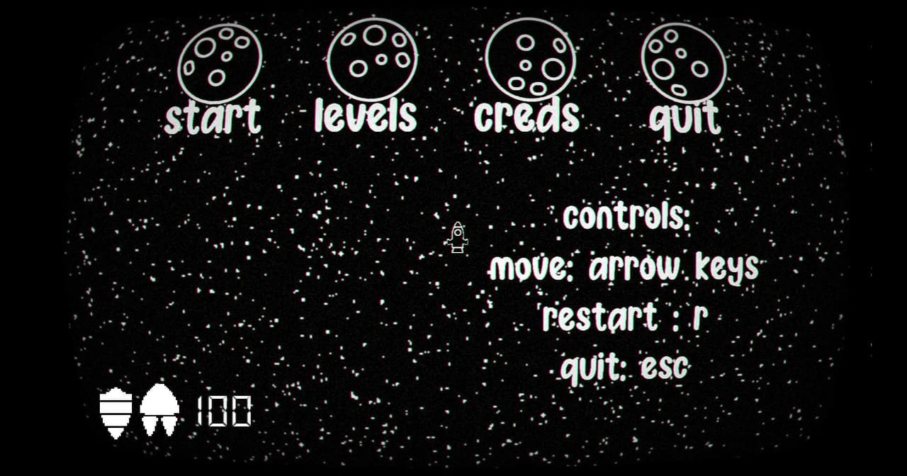 Safely land on the moon - r/SoloDevelopment game jam submission screenshot 2
