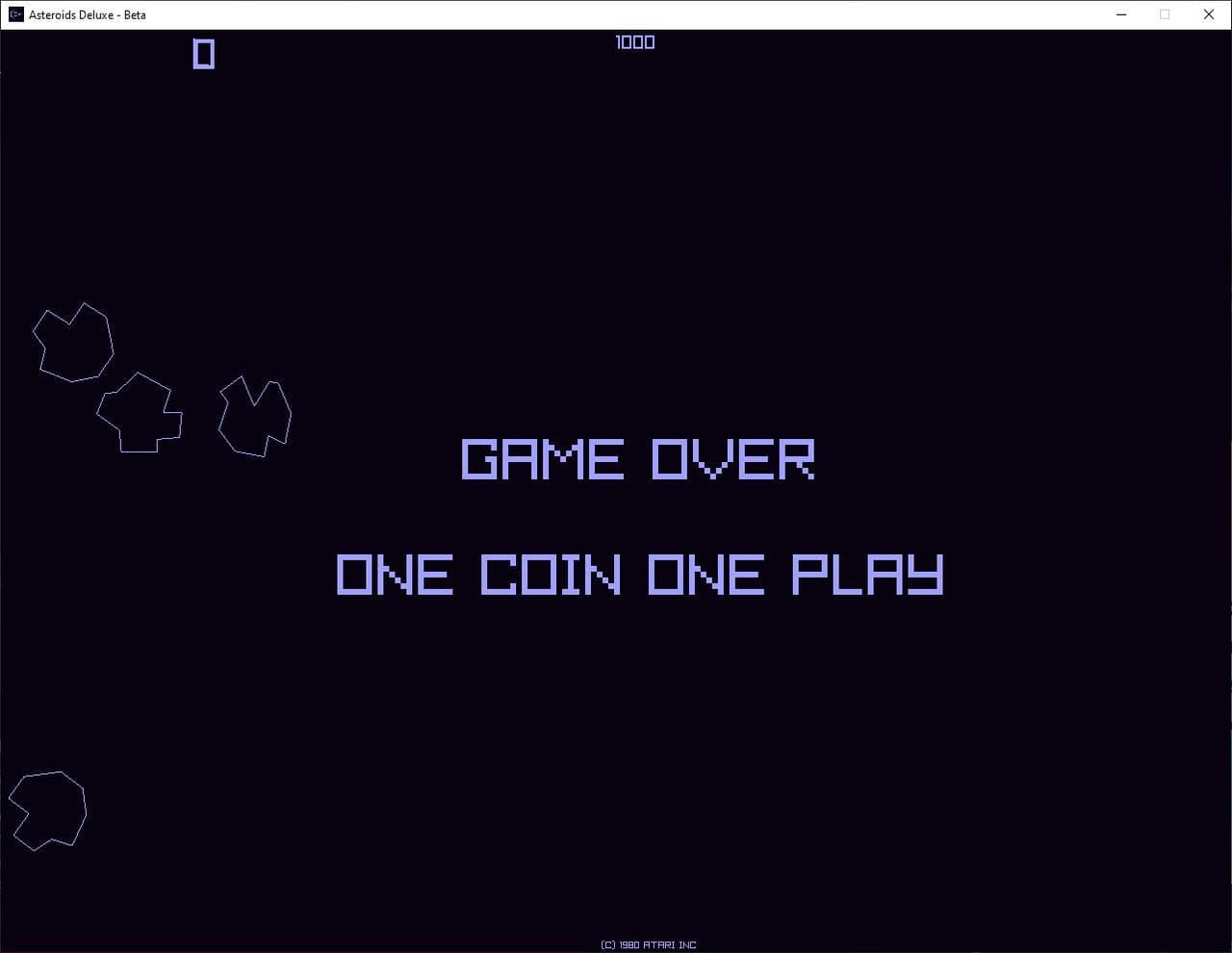 Asteroids Deluxe (itch) (Purple Knightmare Games) screenshot 2