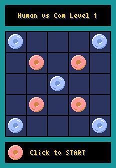 Flick Tac Toe on Pyxel フリック三目並べ