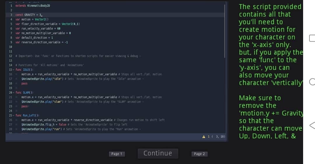 Godot "How to" Tutorial app + mini game screenshot 2