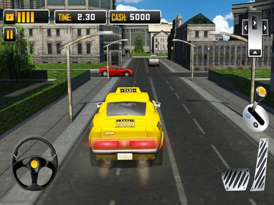 Electric Car Taxi Driver 3D Simulator: City Auto Drive to Pick Up Passengers screenshot 4