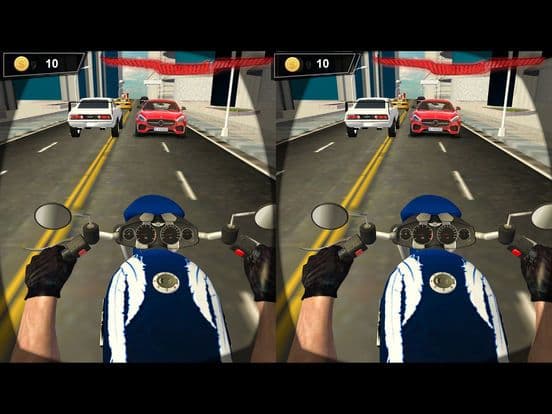 VR Crazy Traffic Bike Racer screenshot 2