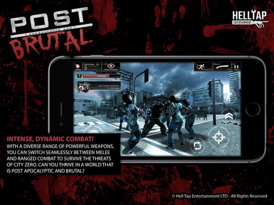 Post Brutal - Post Apocalyptic Zombie Action RPG screenshot 2