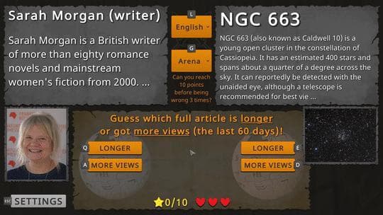 WikiArena screenshot 2
