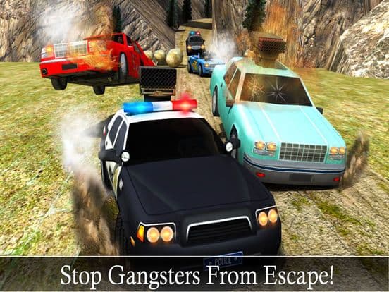 Off-Road Police Car Driver Chase: Real Driving & Action Shooting Game