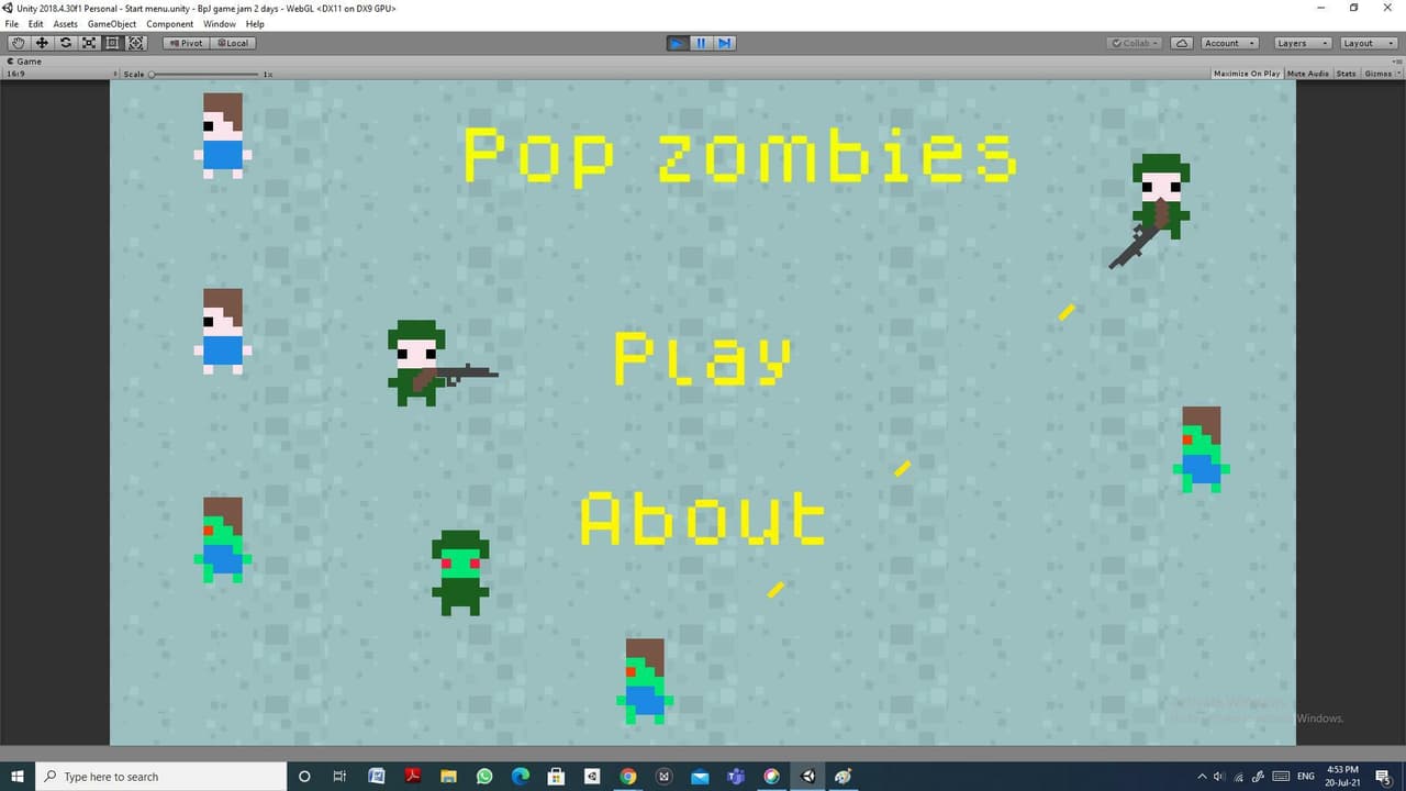 Pop zombies (itch) screenshot 2
