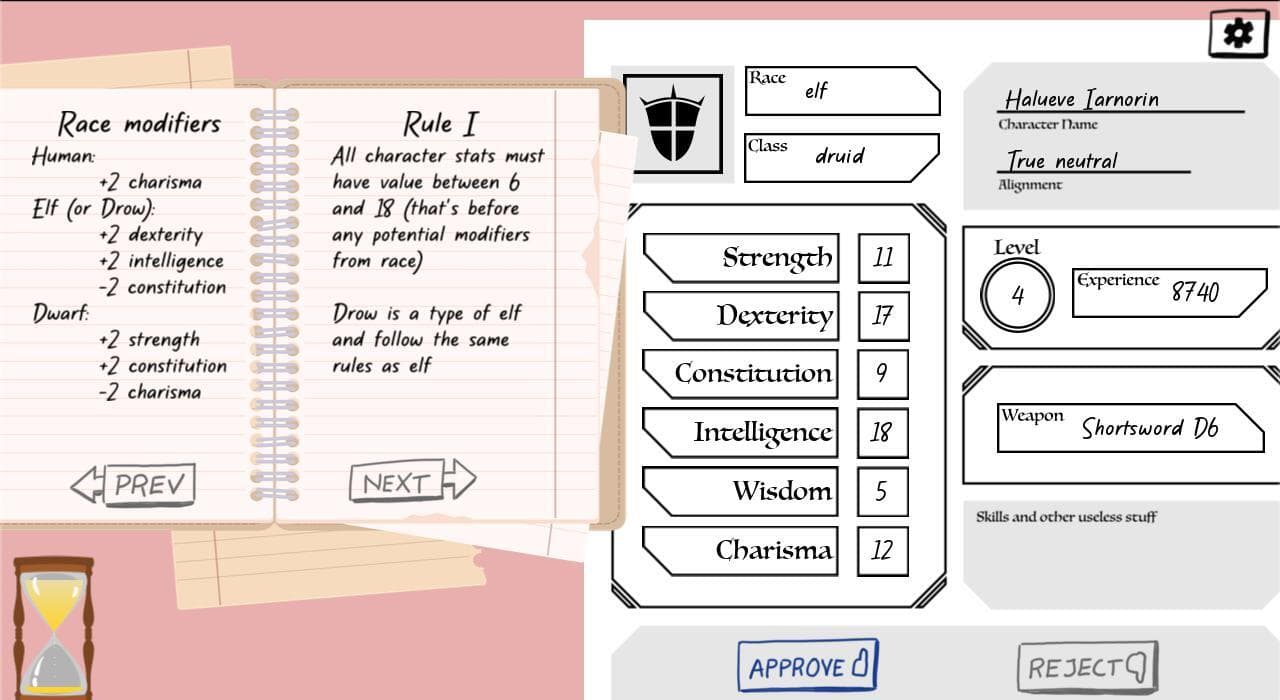 Character Sheets, Please