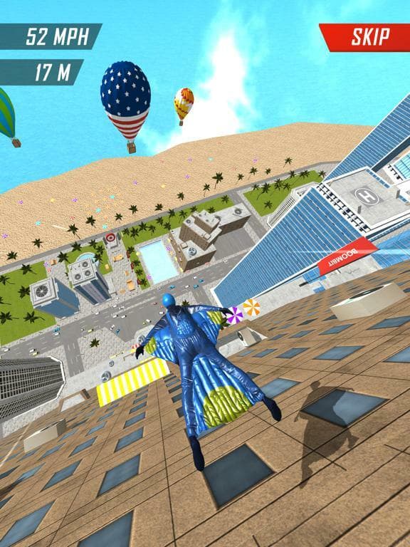 Base Jump Wing Suit Flying