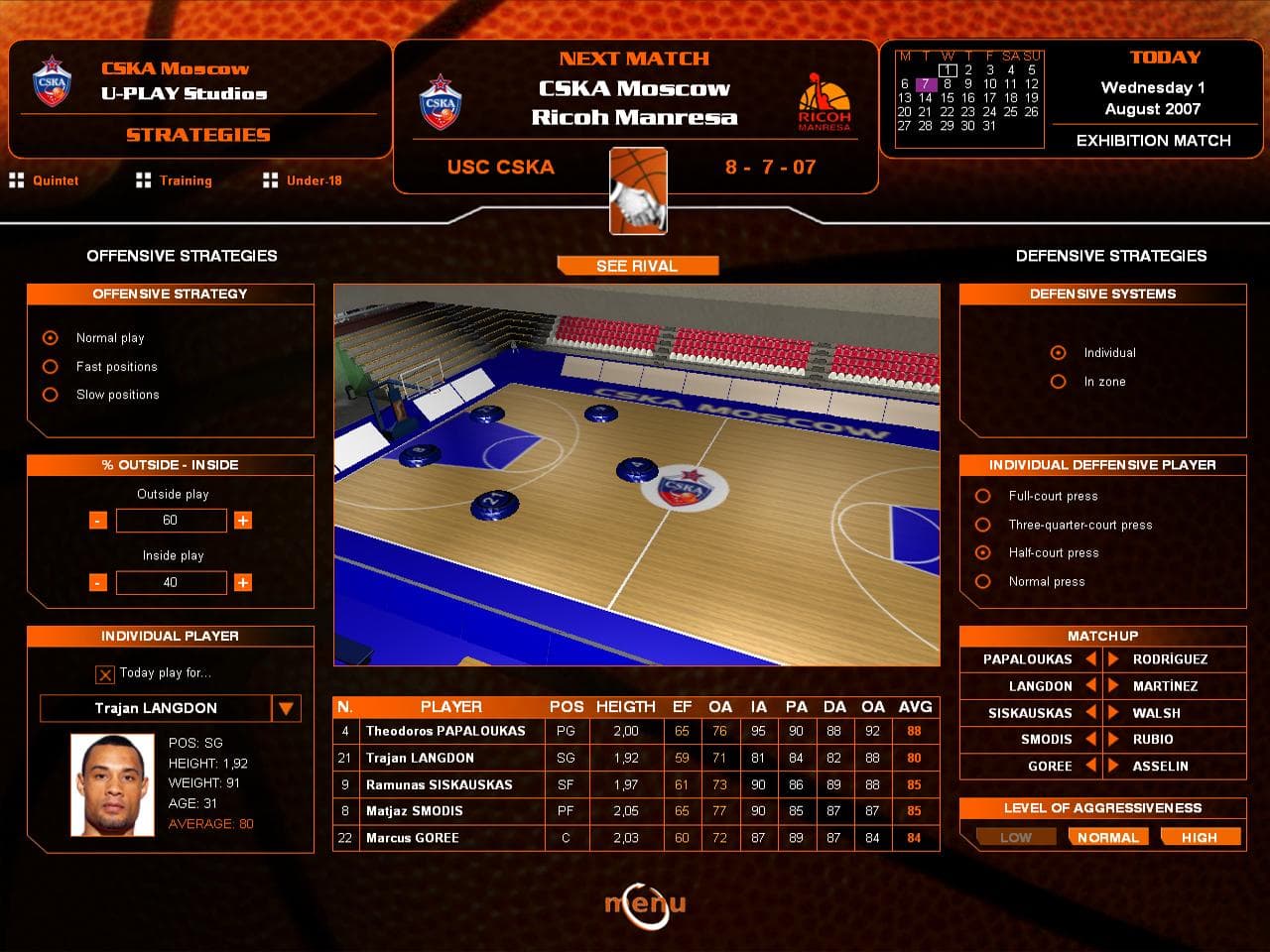 Euroleague Basketball Manager 08 screenshot 6