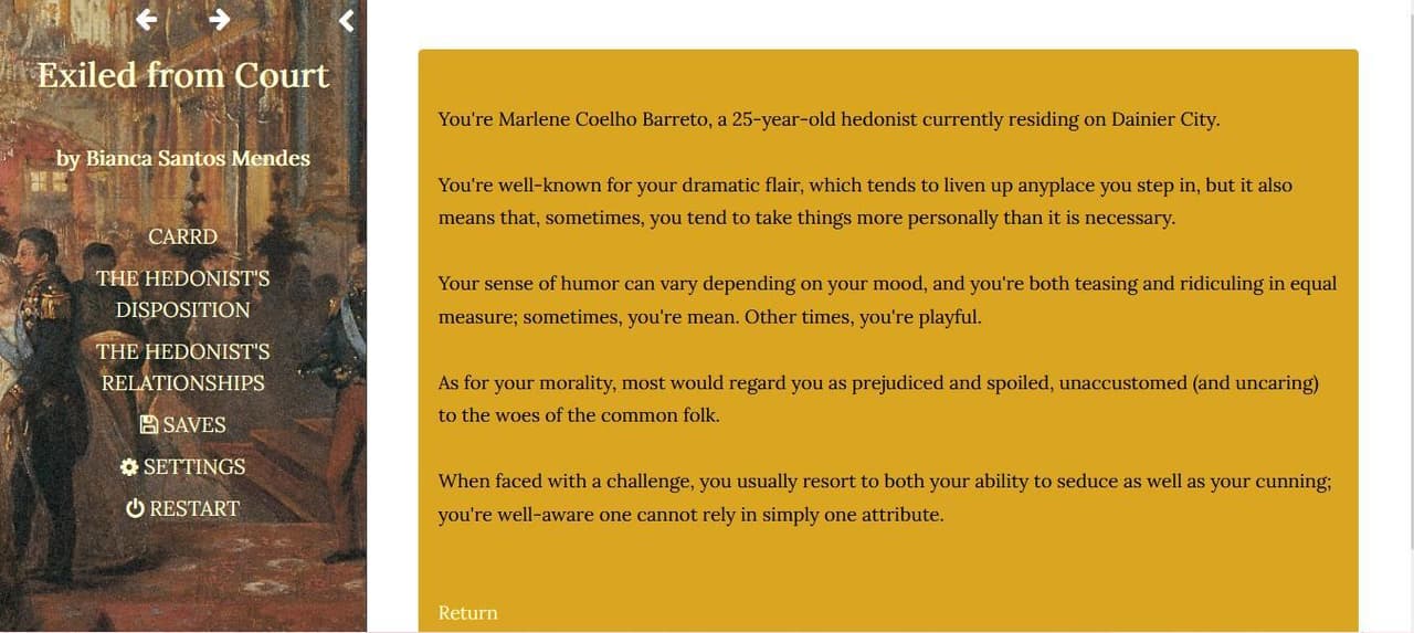 Exiled from Court (Beeanca Writing) screenshot 3
