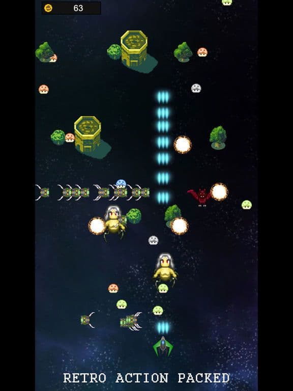 Retro Space Centipede Invaders screenshot 2