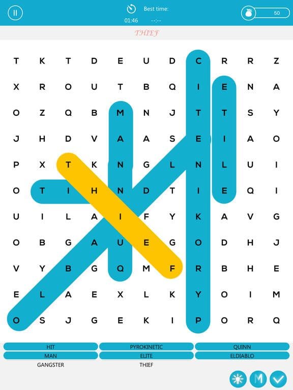 Word Search Game for Marvel & DC: Suicide Squad Edition