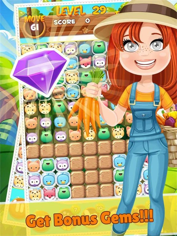 Happy Farm Crush Forest Challenge - Addictive Swap Match 3 Animals Fun Puzzles Games Free