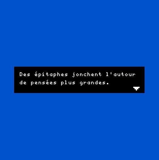 Des épitaphes jonchent lautour de pensées plus grandes. screenshot 2