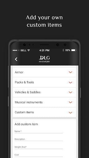 DLG Inventory 5E for D&D screenshot 5
