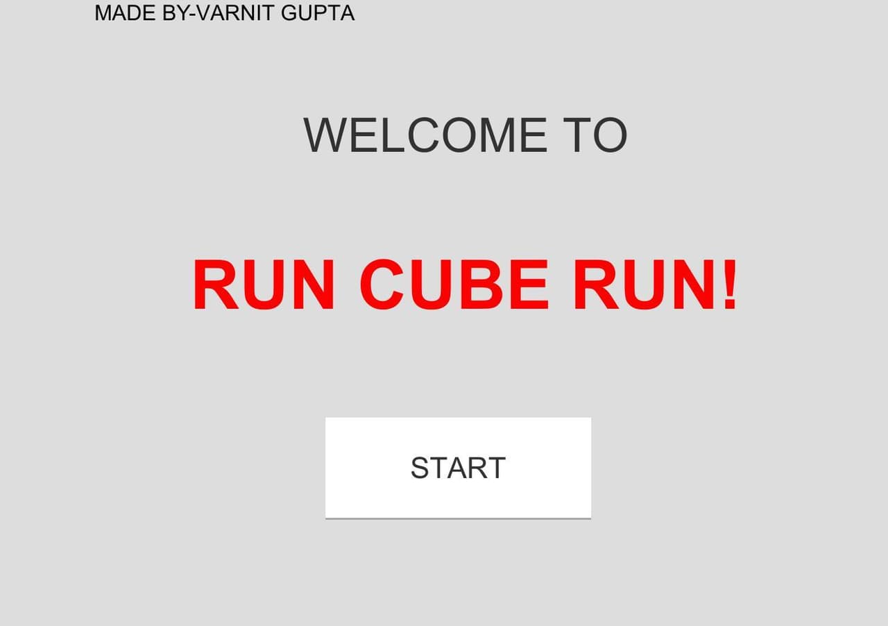 Run Cube Run (varnit gupta)