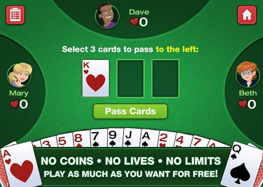 Simply Hearts - Classic Card Game screenshot 2