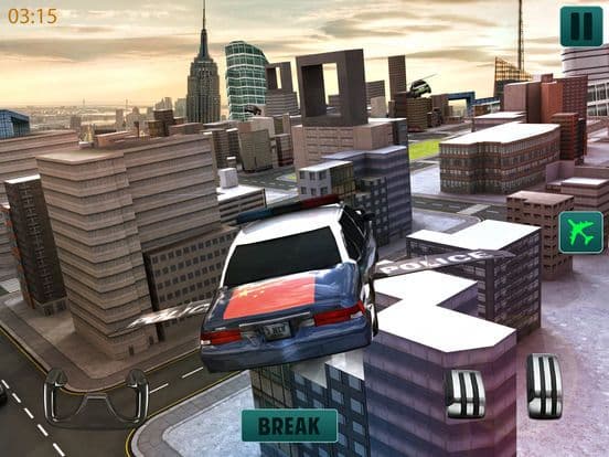 Free flying police car games