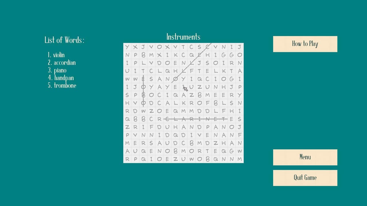 Word Search (itch) (Jono) screenshot 2