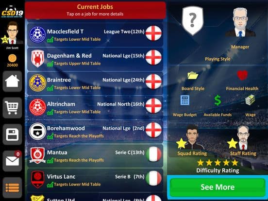 Club Soccer Director 2019 screenshot 3