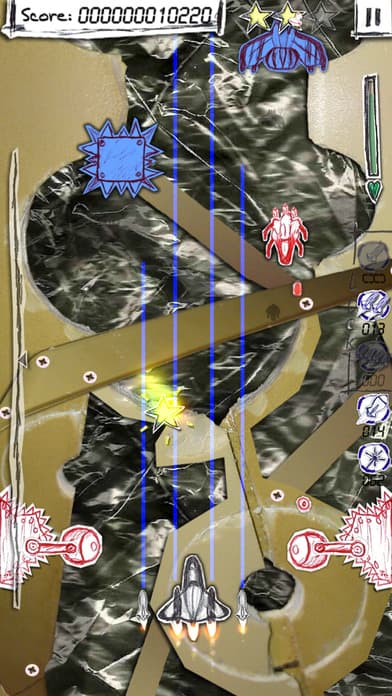 Shock-X. - Space shooter wars paper screenshot 3