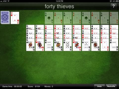 Forty Thieves Lite screenshot 3