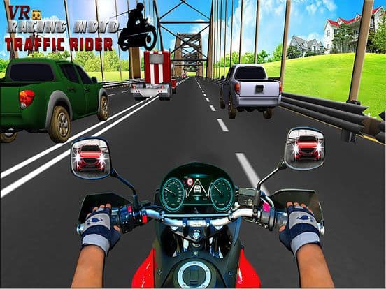 VR Racing Moto Traffic Rider screenshot 4
