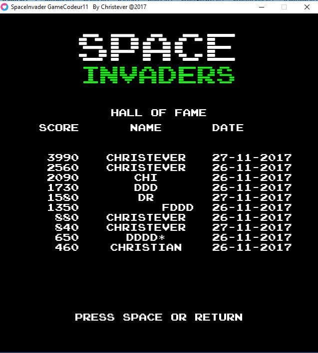 SpaceInvader Pur Code screenshot 5