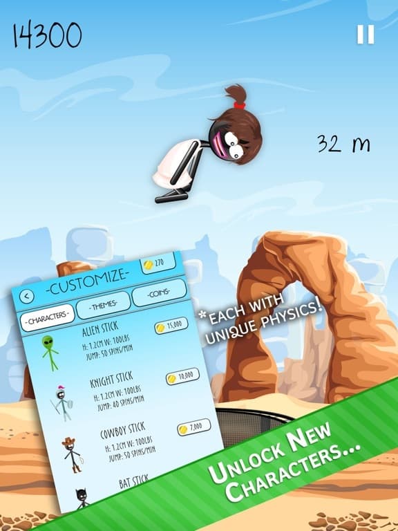 Stickman Trampoline PRO - Extreme Flip Action! screenshot 4