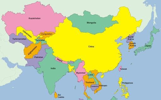 Asia Map Puzzle