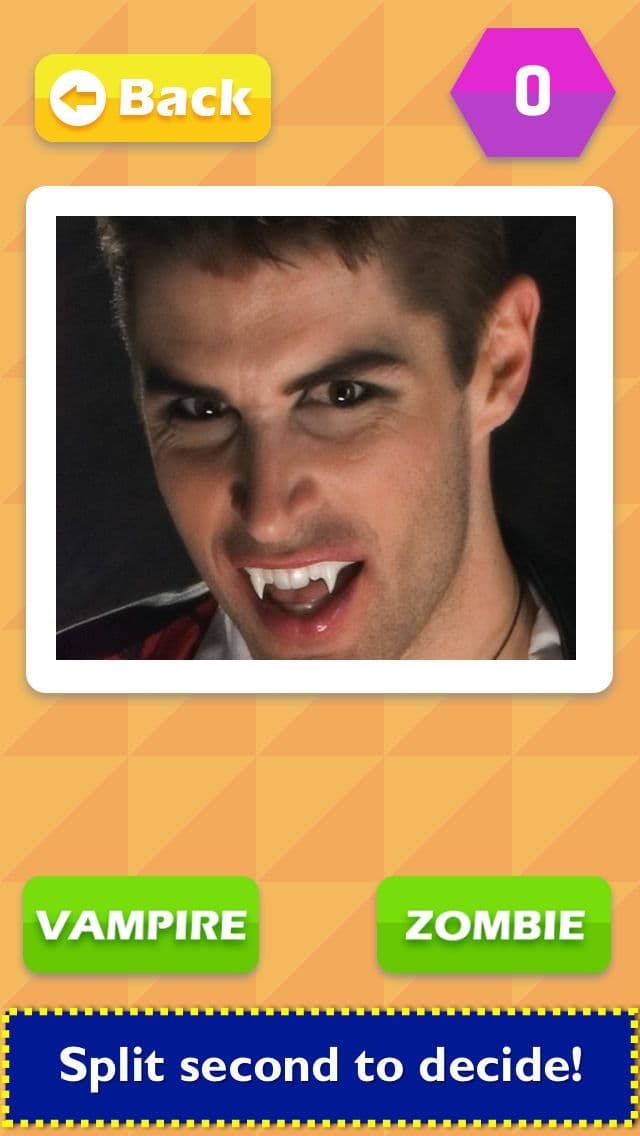 TicToc Pic: Zombie or Vampire Reflex Test Game screenshot 3