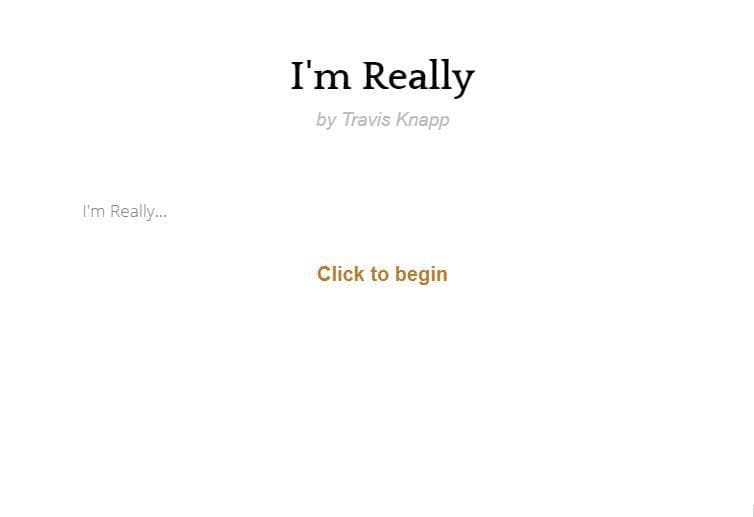 Im Really...