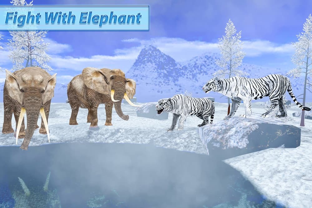 Wild White Tiger Family Simulator screenshot 3