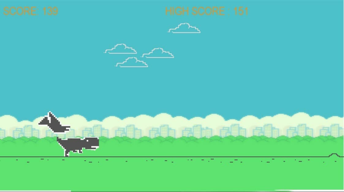 DINAUSAUR RUNNING GAME screenshot 2