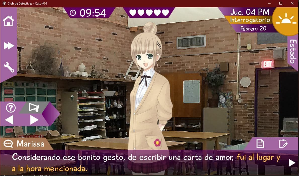 Detectives Club (spanish visual novel) screenshot 2