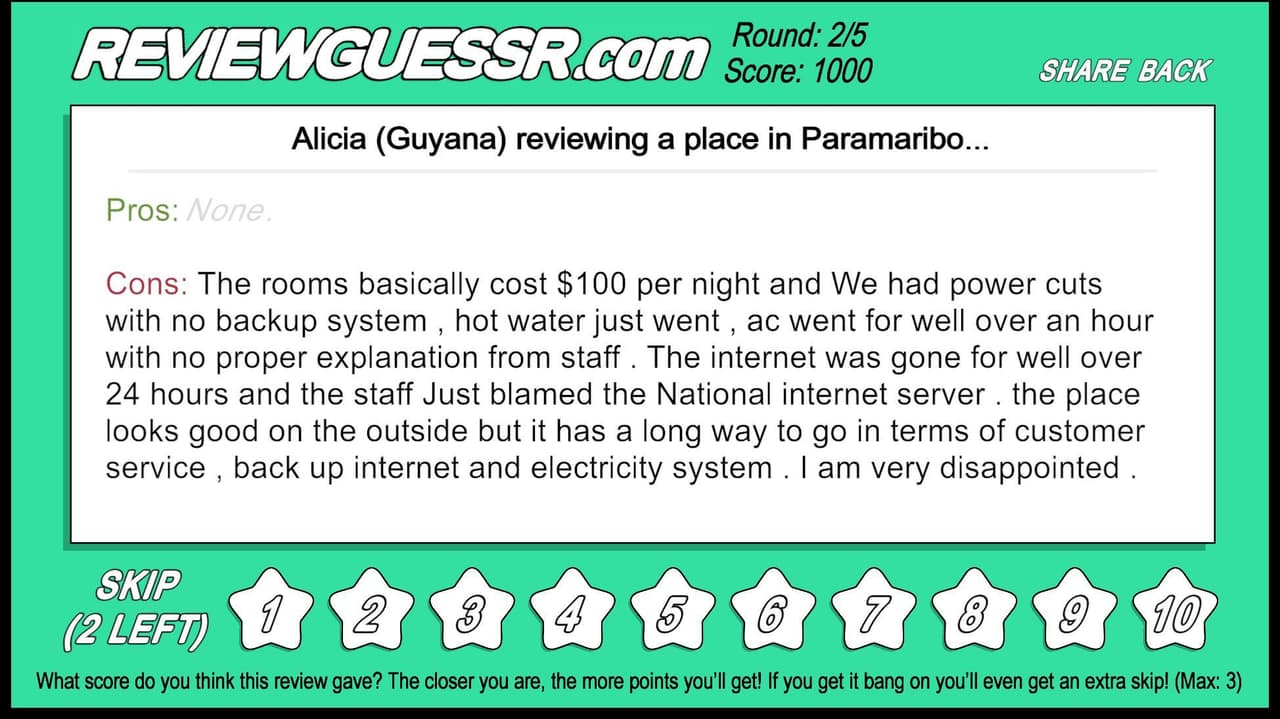 REVIEWGUESSR