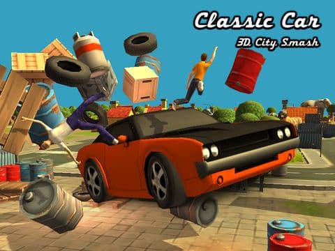 Classic Car City Smash 3D screenshot 2