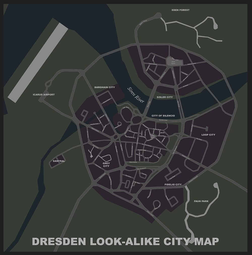 A Dresden Look-Alike City Liminal Lockdown Driving Simulator