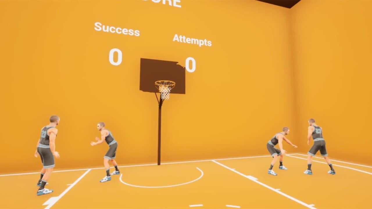 VR basketball shooting practice screenshot 3
