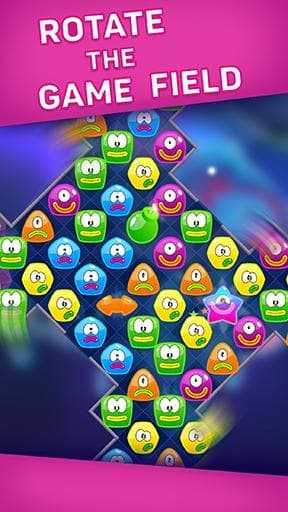 Jelly Nova - Unique match-3 game with the rotating game field! screenshot 3