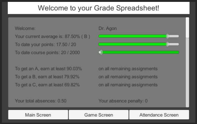 Grade Spreadsheet
