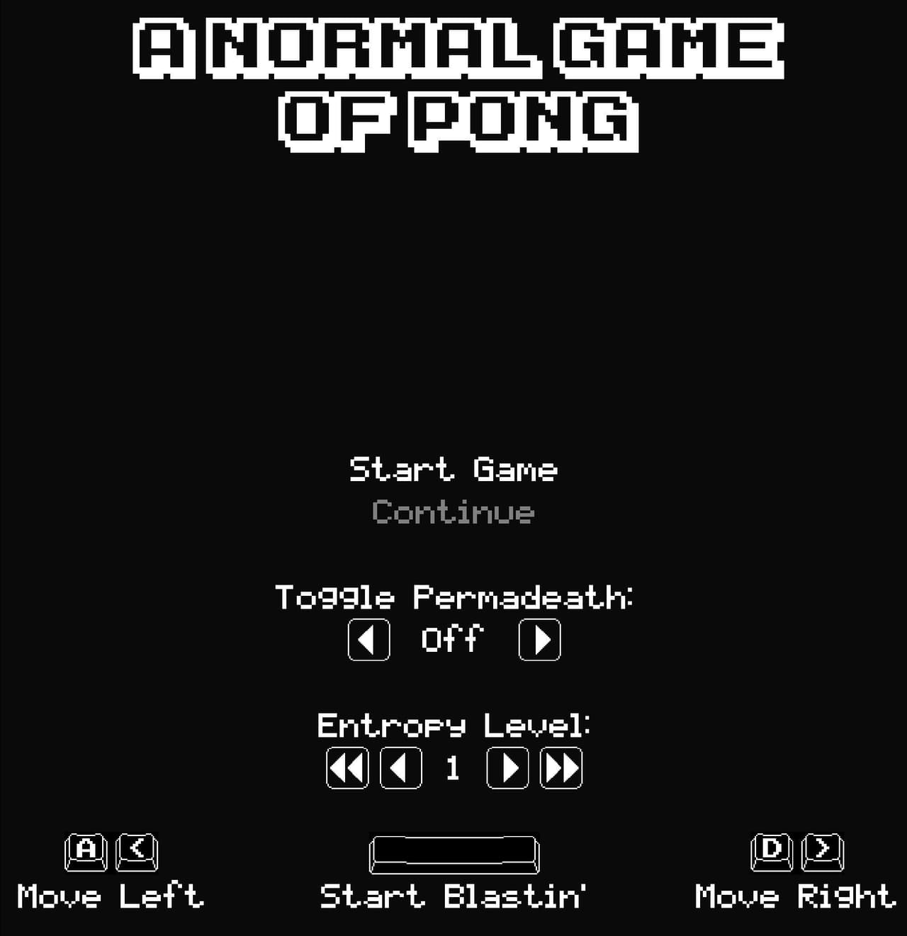 A Normal Pong Game