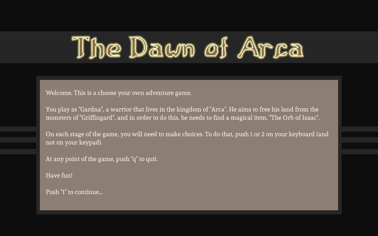 The Dawn of Arca