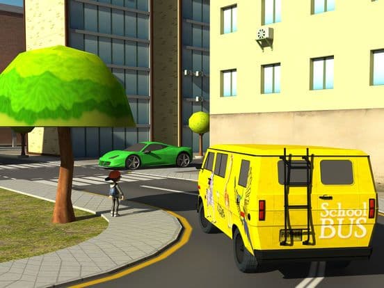kids school bus parking 3d screenshot 4