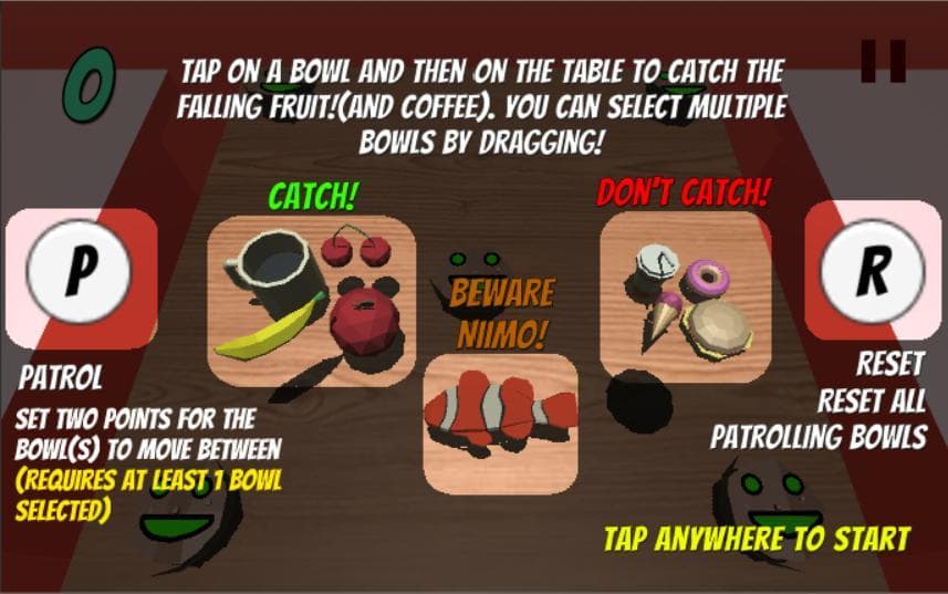 Catch Fruit And Coffee With Sentient Bowls! screenshot 3
