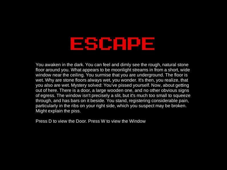 Escape - A Text Adventure