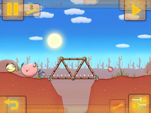 Fat Birds Build a Bridge! HD screenshot 2