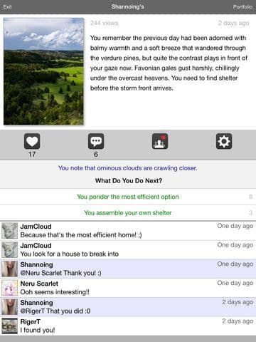 StoryCraft - collaborative story writing with choose your next action rpg play